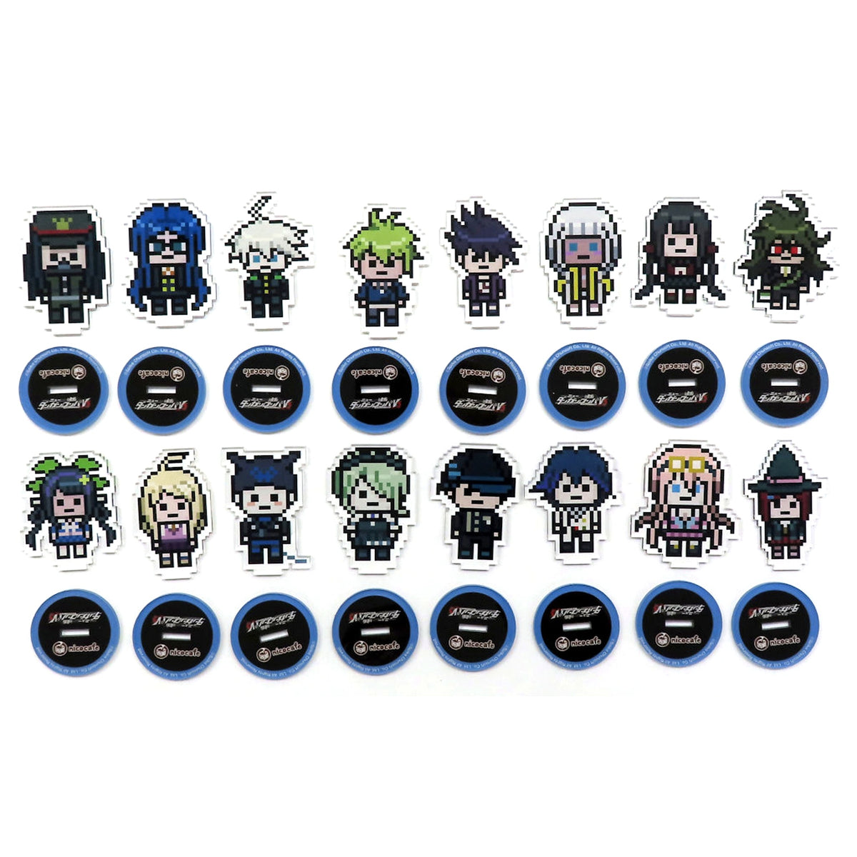 Set of 16 Danganronpa V3 Killing Harmony x nicocafe Acrylic Stand Special Drink Set Bonus [USED]