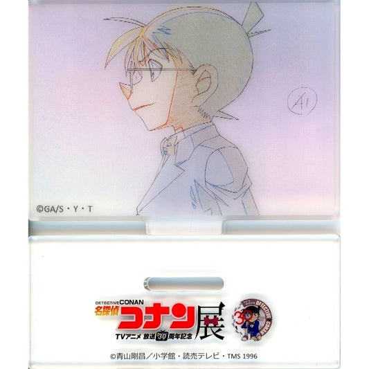 Conan Edogawa Profile Detective Conan 30th Anniversary TV Anime Exhibition Lenticular Acrylic Stand [USED]