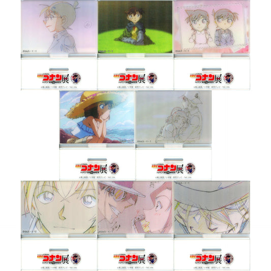 Set of 8 Detective Conan 30th Anniversary TV Anime Exhibition Lenticular Acrylic Stand [USED]