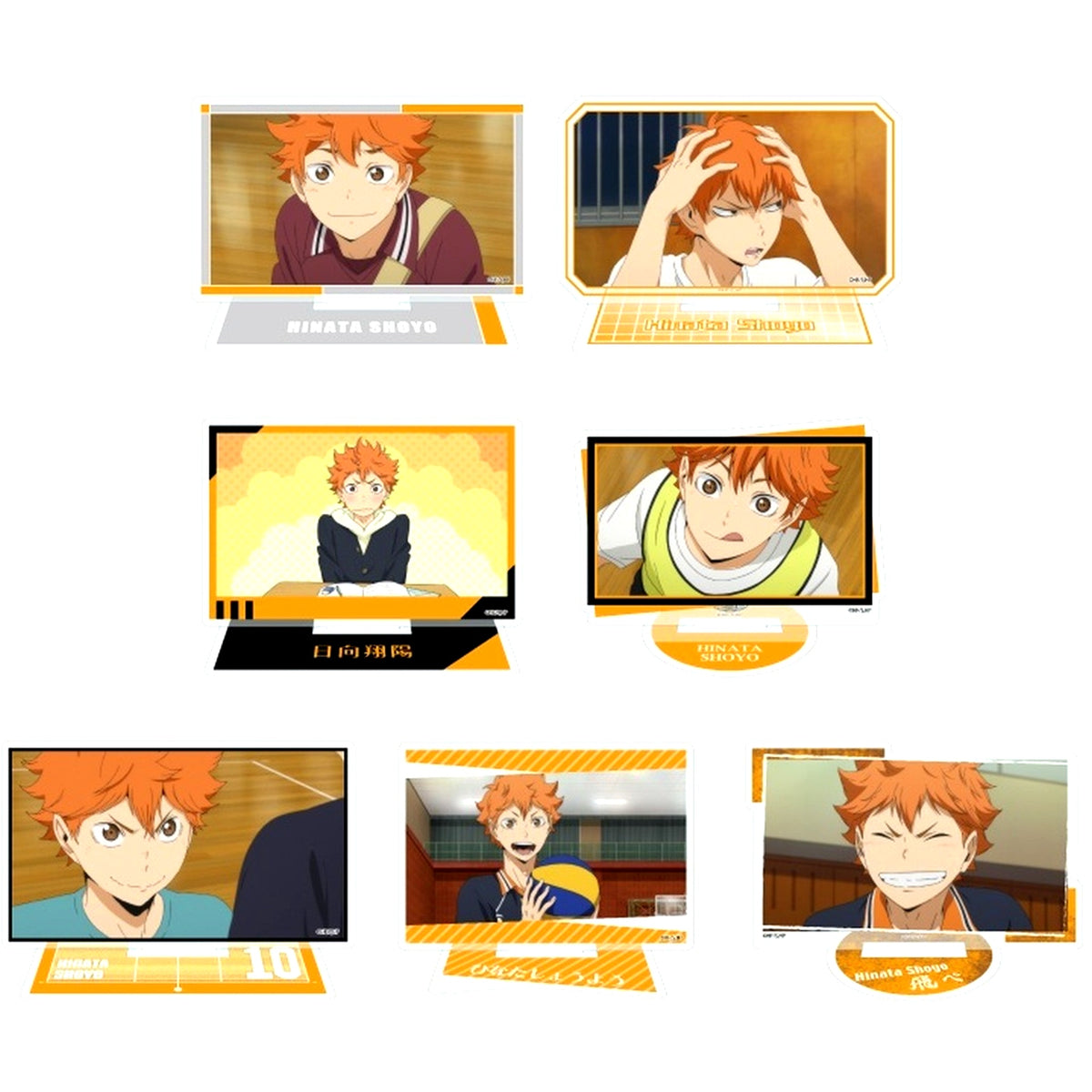 Set of 7 Haikyu!! Dake Suta Shoyo Hinata Trading Acrylic Stand [USED]
