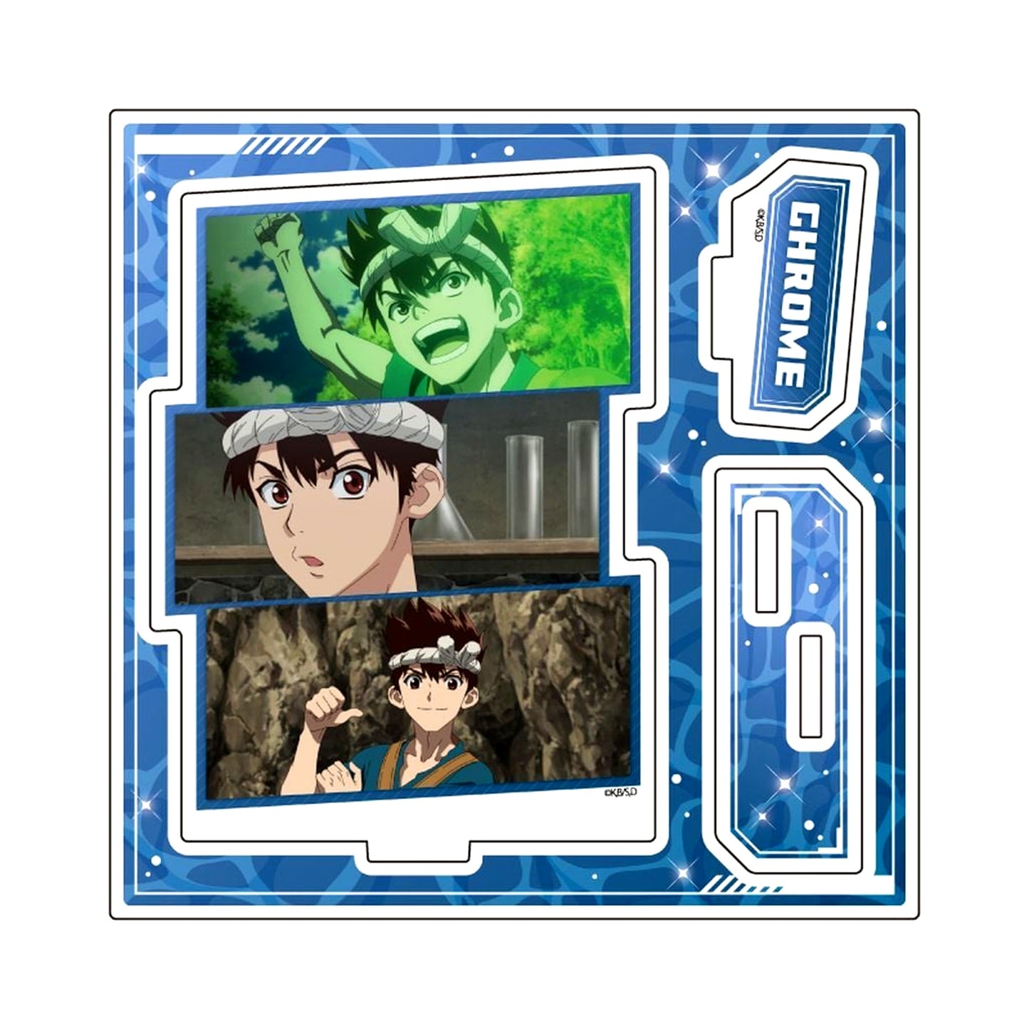 Chrome No. 24 Dr. STONE Scene Shot Illustration Acrylic Stand Plate [USED]