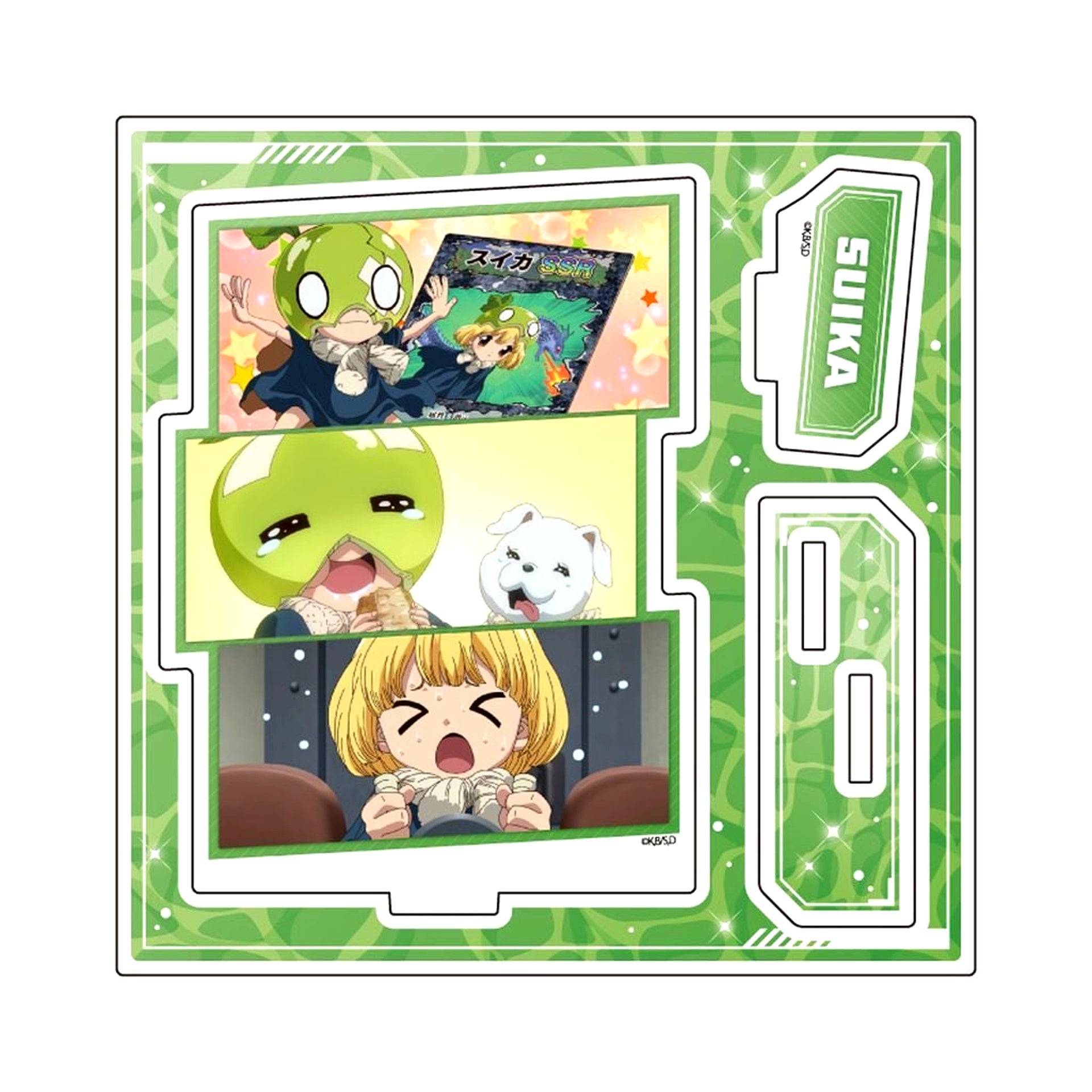 Suika No. 27 Dr. STONE Scene Shot Illustration Acrylic Stand Plate [USED]