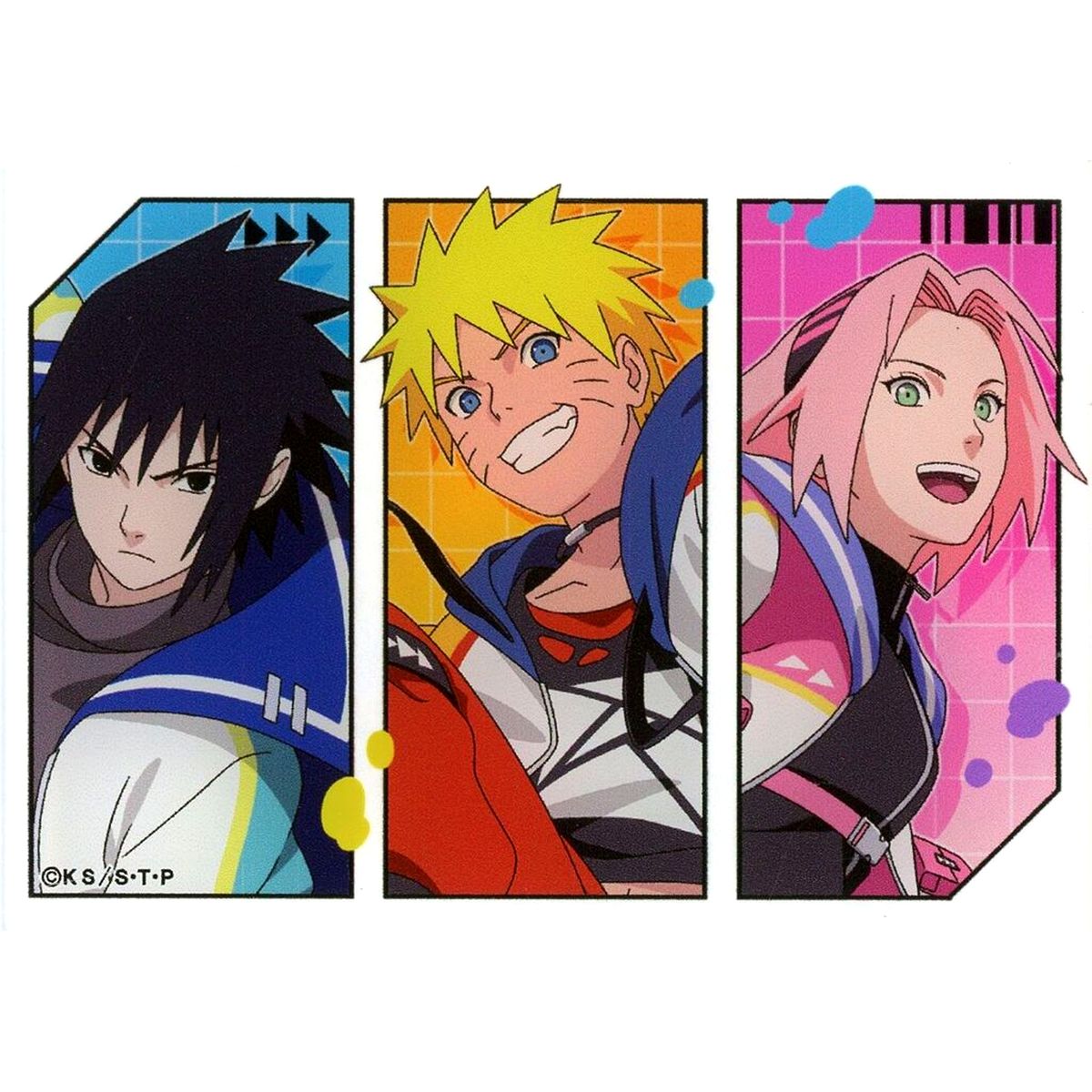 Naruto Uzumaki, Sasuke Uchiha & Sakura Haruno Naruto: Shippuden Trading Acrylic Plate Parkour [USED]