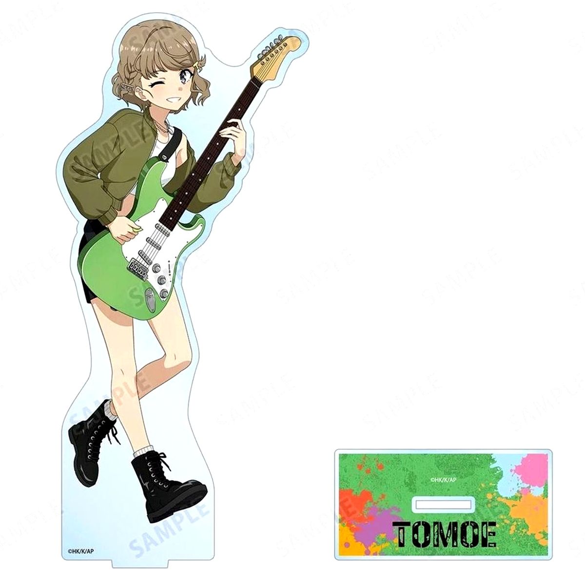 Tomoe Koga Illustration Guitar Performance Ver. Big Acrylic Stand Rascal Does Not Dream Series POP UP SHOP in TOWER RECORDS in 2026 [USED]