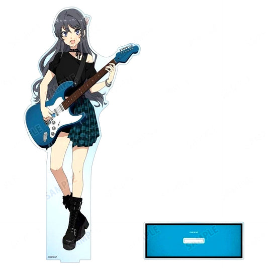 Mai Sakurajima Illustration Guitar Playing Ver. Extra Large Acrylic Stand Rascal Does Not Dream Series POP UP SHOP in TOWER RECORDS in 2026 [USED]
