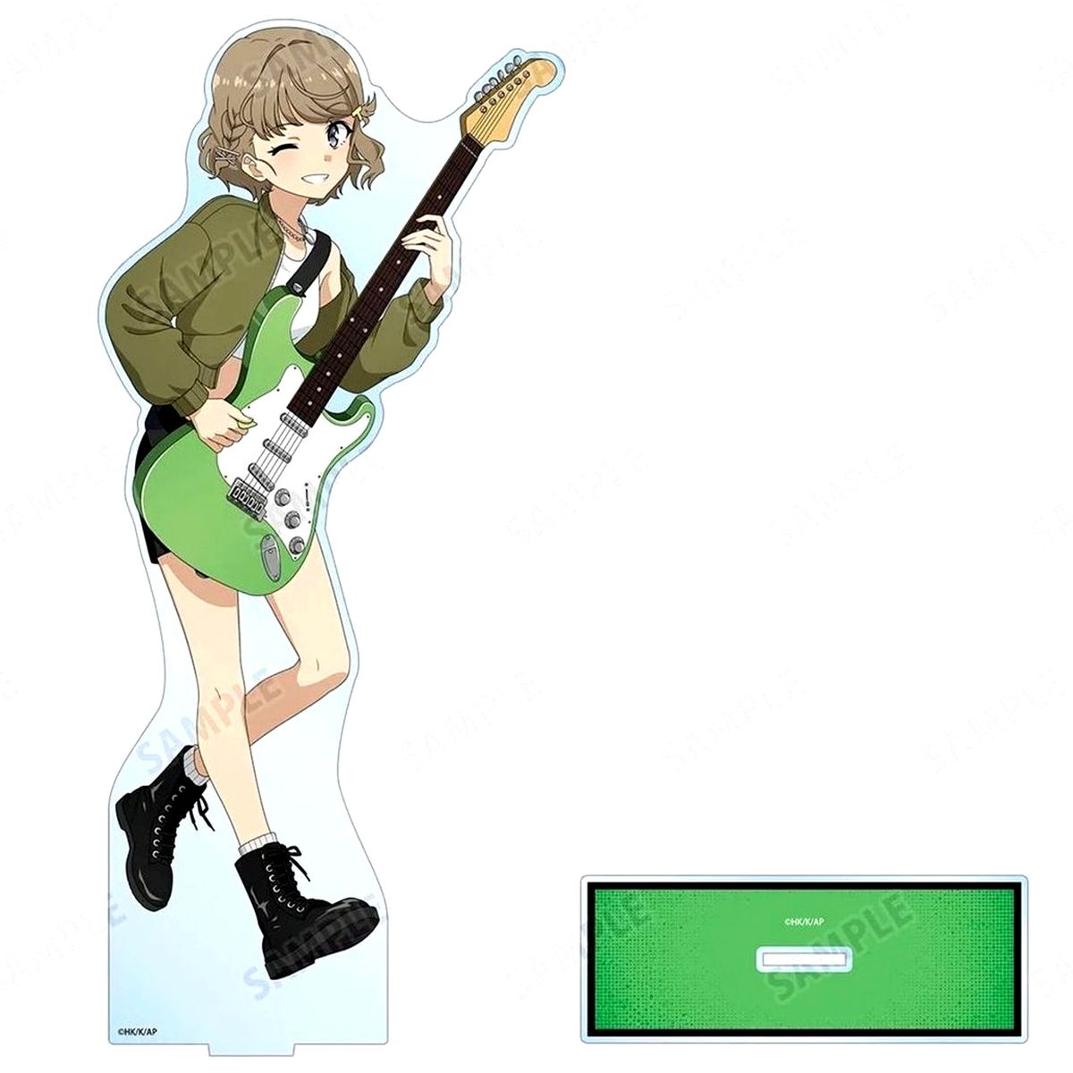Tomoe Koga Illustration Guitar Performance Ver. Jumbo Acrylic Stand Rascal Does Not Dream Series POP UP SHOP in TOWER RECORDS in 2026 [USED]