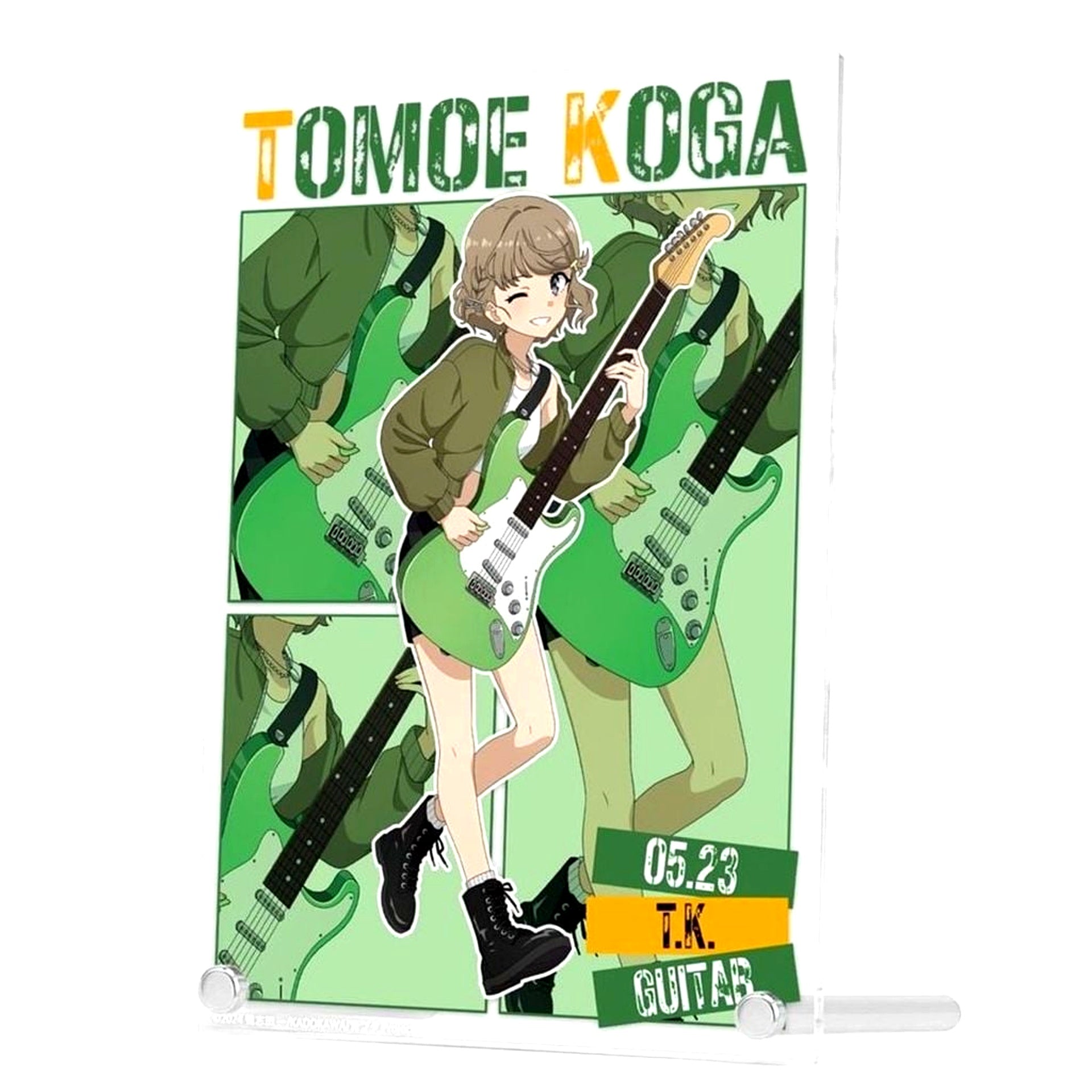Tomoe Koga Illustration Guitar Playing Ver. A5 Acrylic Panel Rascal Does Not Dream Series POP UP SHOP in TOWER RECORDS in 2026 [USED]