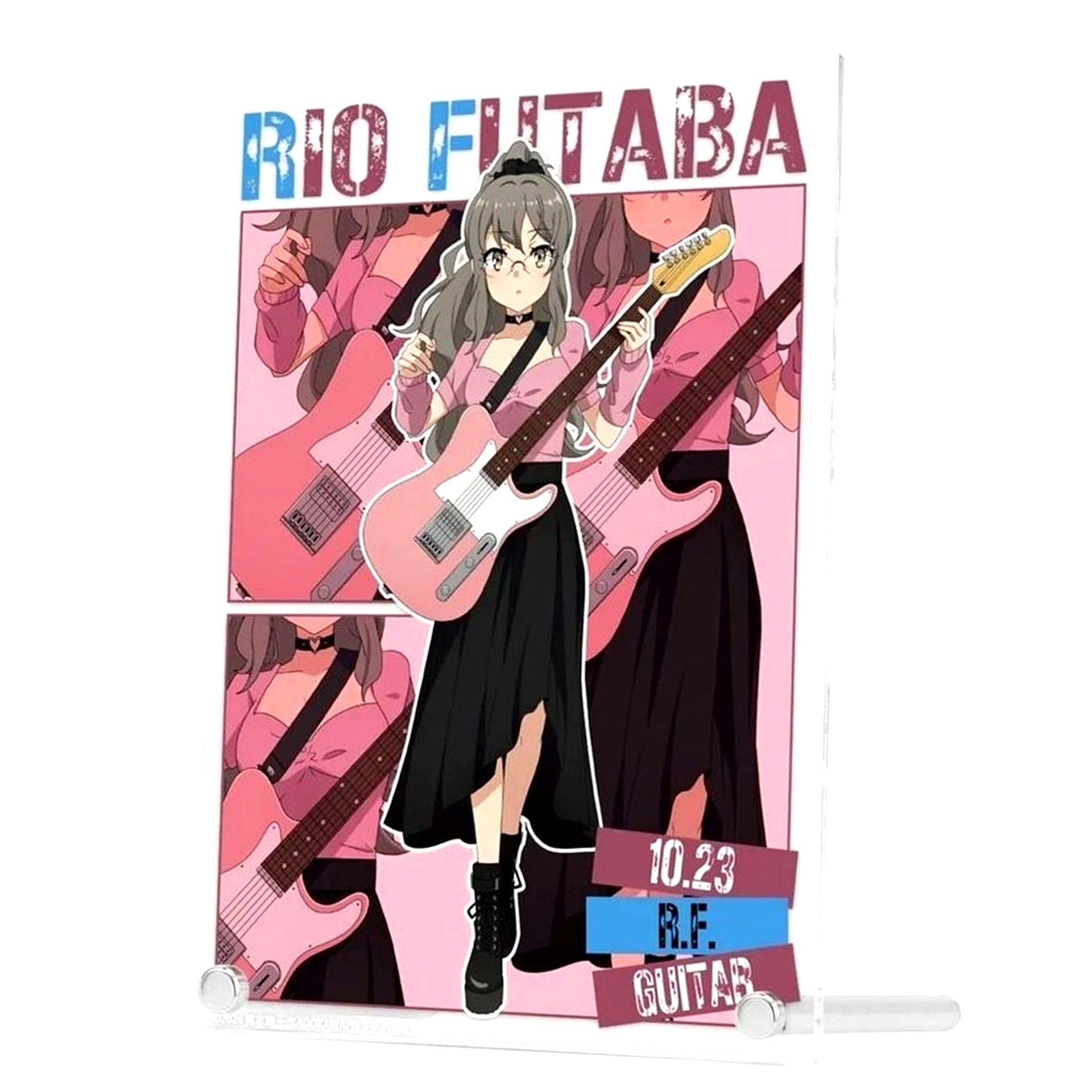 Rio Futaba Illustration Guitar Playing Ver. A5 Acrylic Panel Rascal Does Not Dream Series POP UP SHOP in TOWER RECORDS in 2026 [USED]