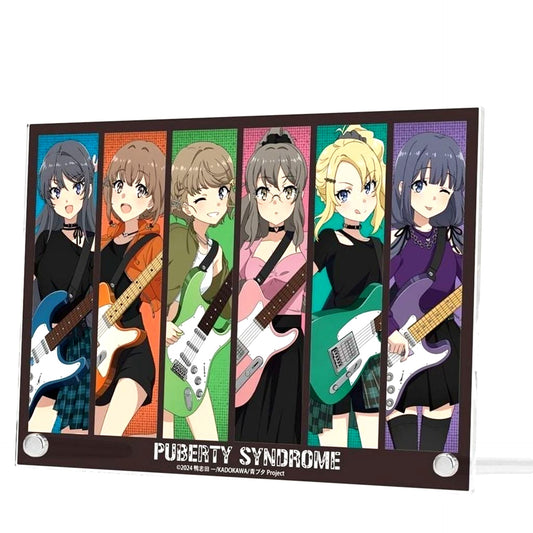 Group Illustration Guitar Playing Ver. A5 Acrylic Panel Rascal Does Not Dream Series POP UP SHOP in TOWER RECORDS in 2026 [USED]