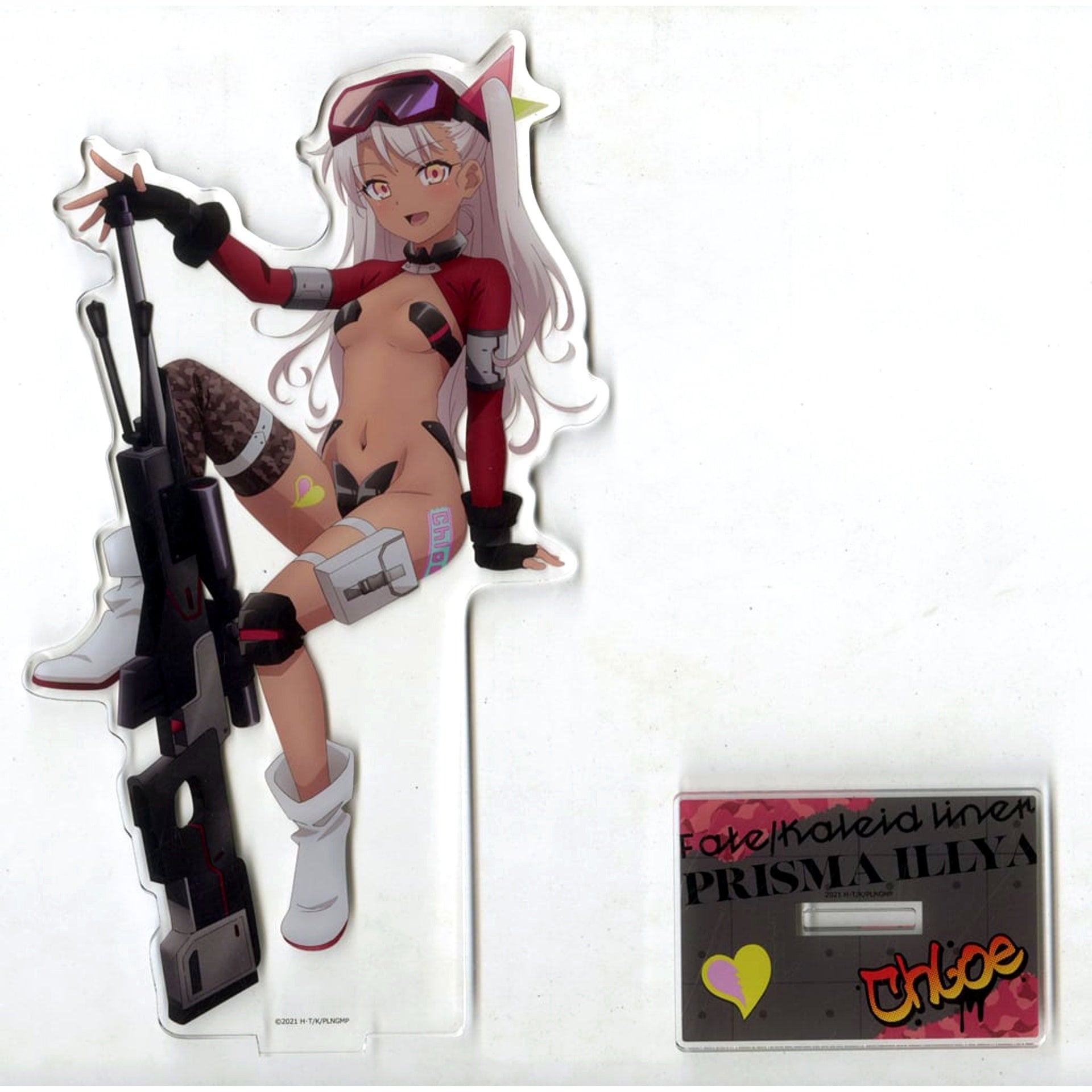 Chloe von Einzbern - Military Illustration Extra Large Acrylic Stand Fate/kaleid liner Prisma Illya Movie Licht Nameless Girl [USED]