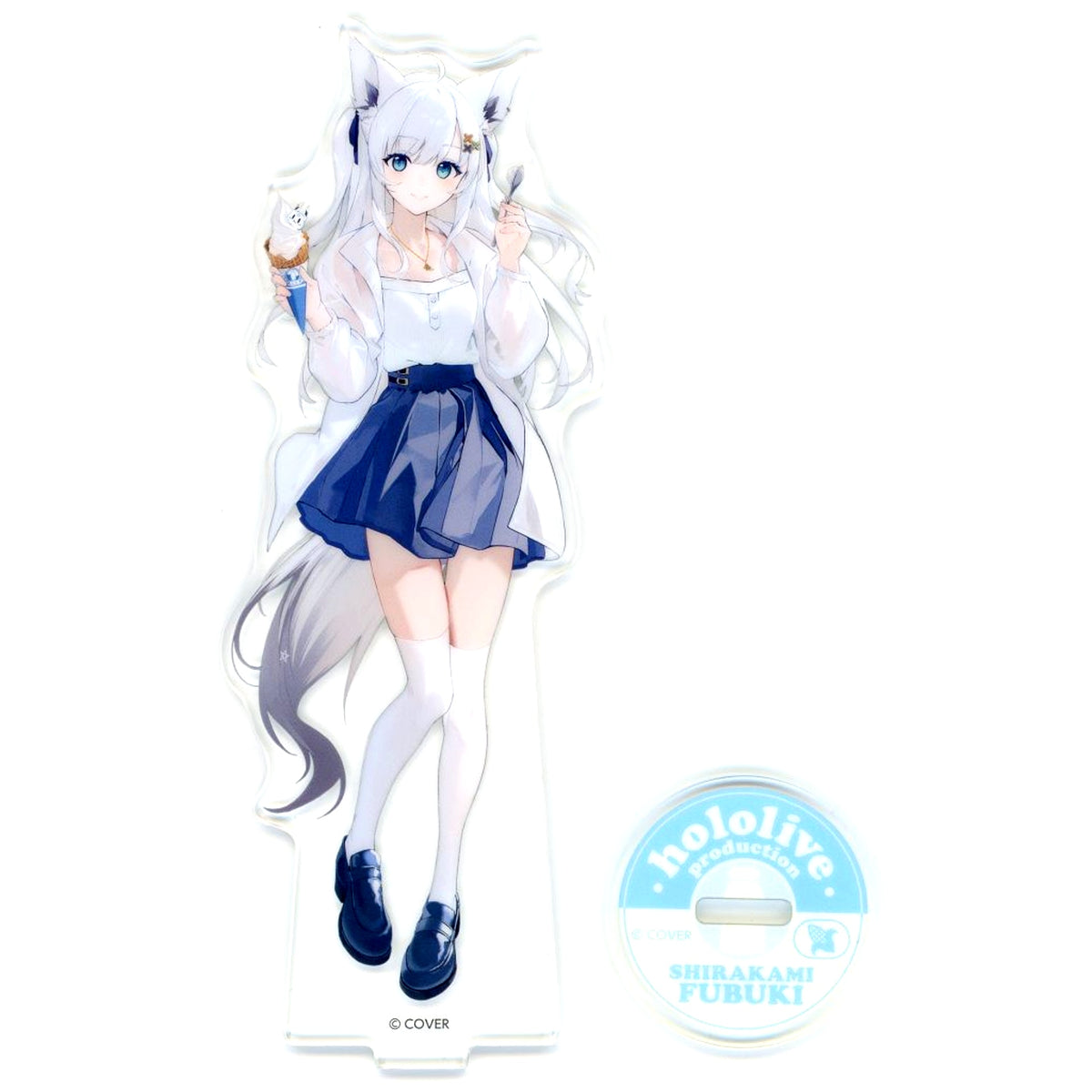 Shirakami Fubuki Going Out Outfit Acrylic Stand Virtual YouTuber Hololive Lawson Campaign [USED]