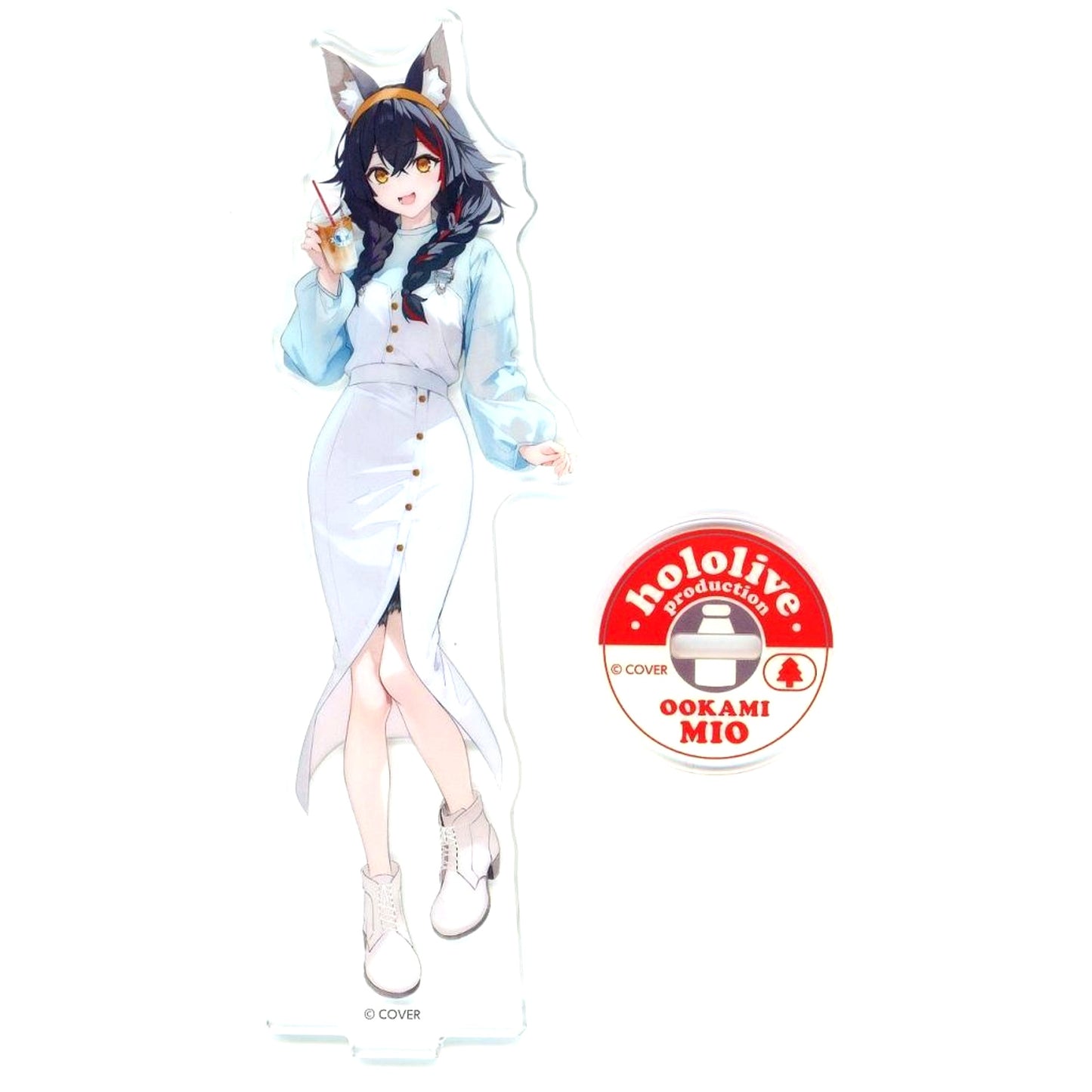 Ookami Mio Going Out Outfit Acrylic Stand Virtual YouTuber hololive x Lawson Campaign [USED]