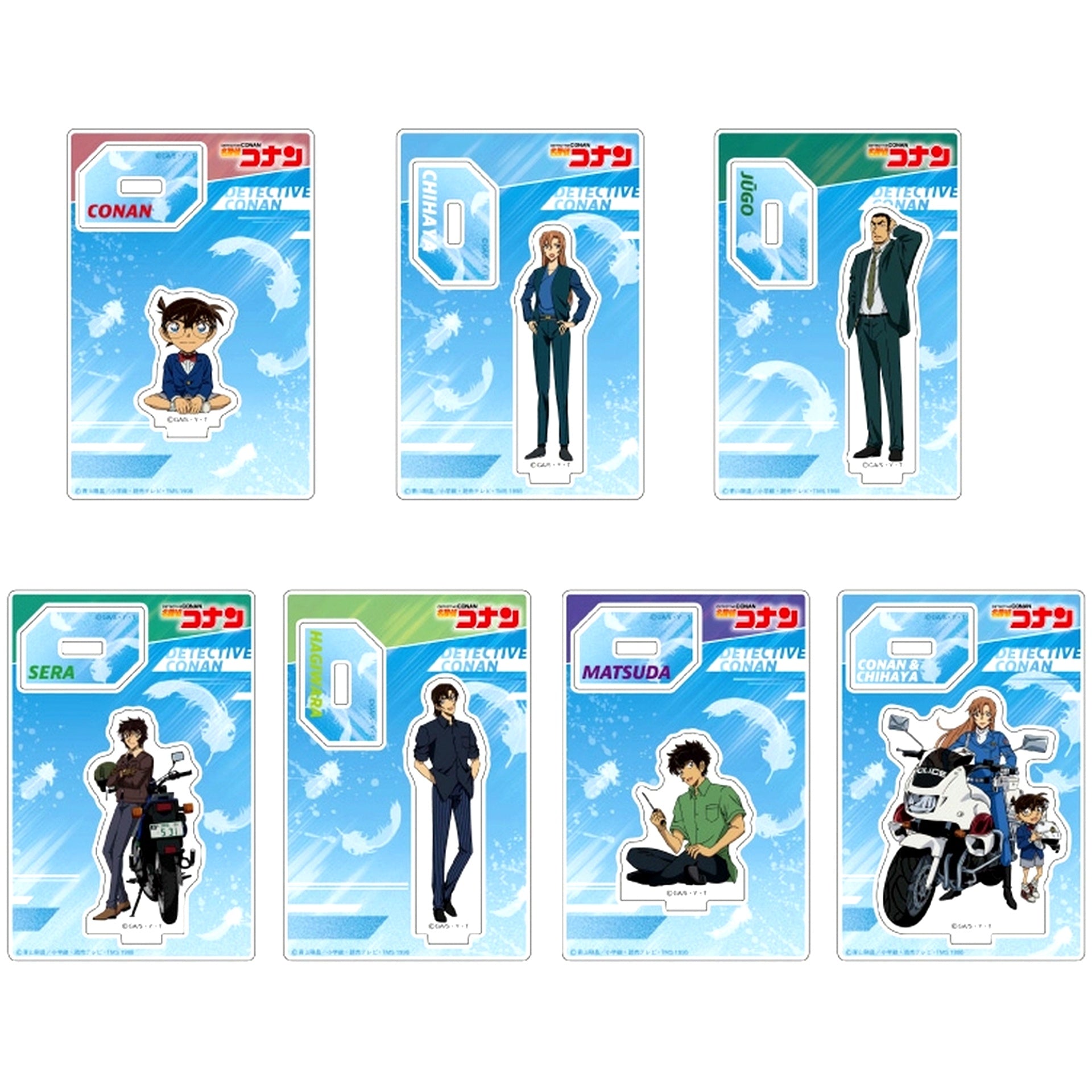 Set of 7 Detective Conan Trading Mini Acrylic Stand N [USED]