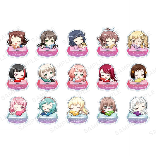 Set of 15 BanG Dream! Girls Band Party! Trading Chibi Character Acrylic Stand Suyarin Ver. Side A [USED]