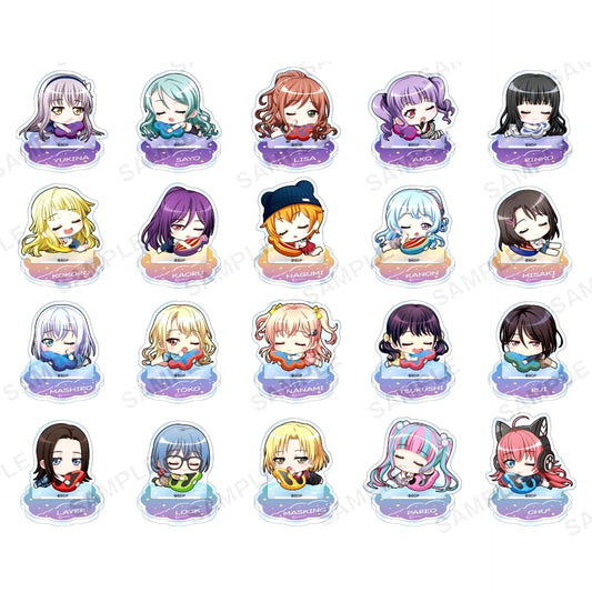 Set of 20 BanG Dream! Girls Band Party! Trading Chibi Character Acrylic Stand Suyarin Ver. Side B [USED]