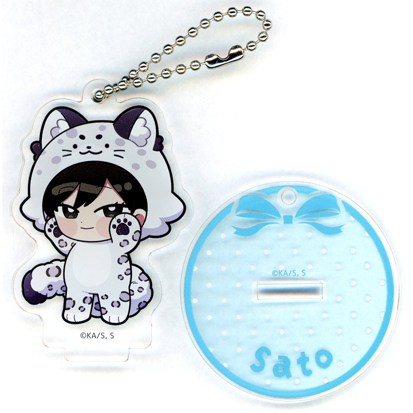 Aoi Sato Mini Character Animal Kigurumi E Prize Acrylic Stand Keychain Web Kuji You and I Are Polar Opposites [USED]
