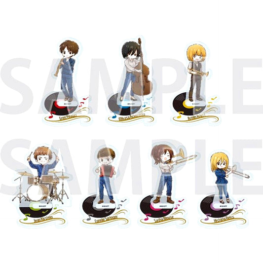 Set of 7 Attack on Titan Jazz Ver. A Set GraffArt Acrylic Petit Stand [USED]