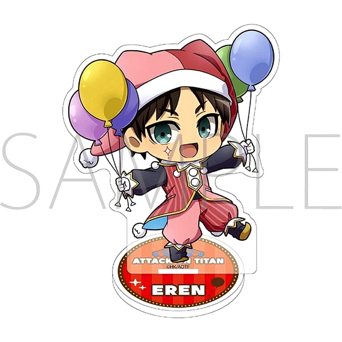 Eren Yeager Mini Acrylic Stand Chibi Clown Attack on Titan [USED]
