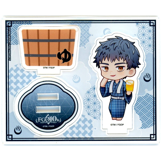 Saber Hajime Saito Trading Mini Acrylic Stand Fate Grand Order x Gokurakuyu RAKU SPA Chaldea SPA Paradise Collabo [USED]