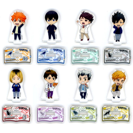 Set of 8 Acrylic Stand Good Smile Kuji Haikyu!! E Prize [USED]