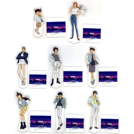 Set of 8 E Prize Detective Conan Sega Lucky Kuji Neo City Pop Acrylic Stand [USED]