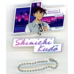 Shinichi Kudo G Prize Detective Conan 2-Part Acrylic Keychain Sega Lucky Kuji Neo City Pop [USED]