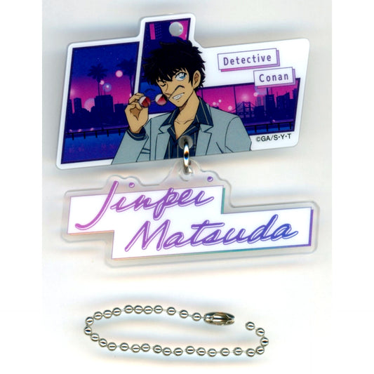 Jinpei Matsuda G Prize Double Acrylic Keychain Sega Lucky Kuji Detective Conan Neo City Pop [USED]