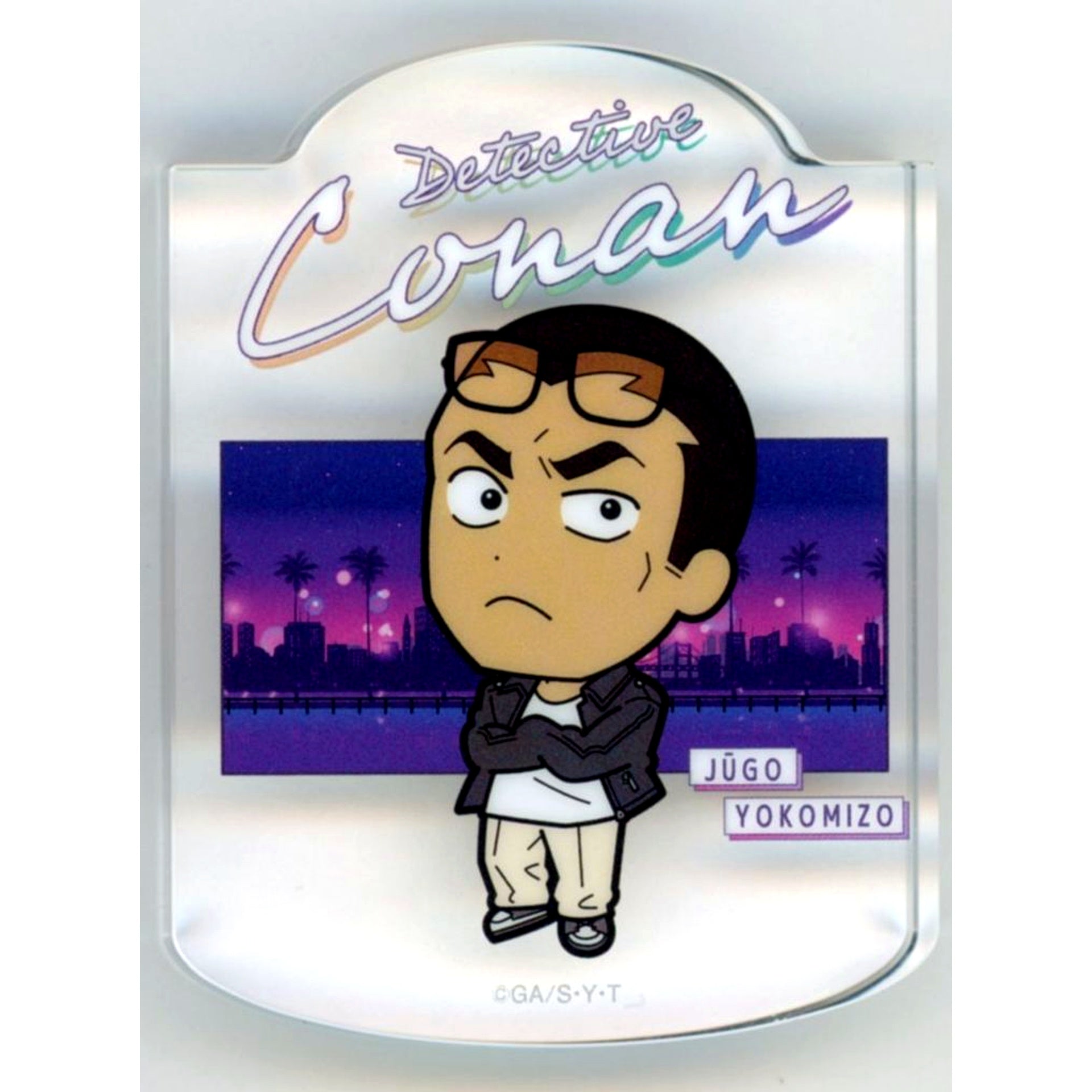 Jugo Yokomizo H Prize Swaying Acrylic Block Sega Lucky Kuji Detective Conan Neo City Pop [USED]