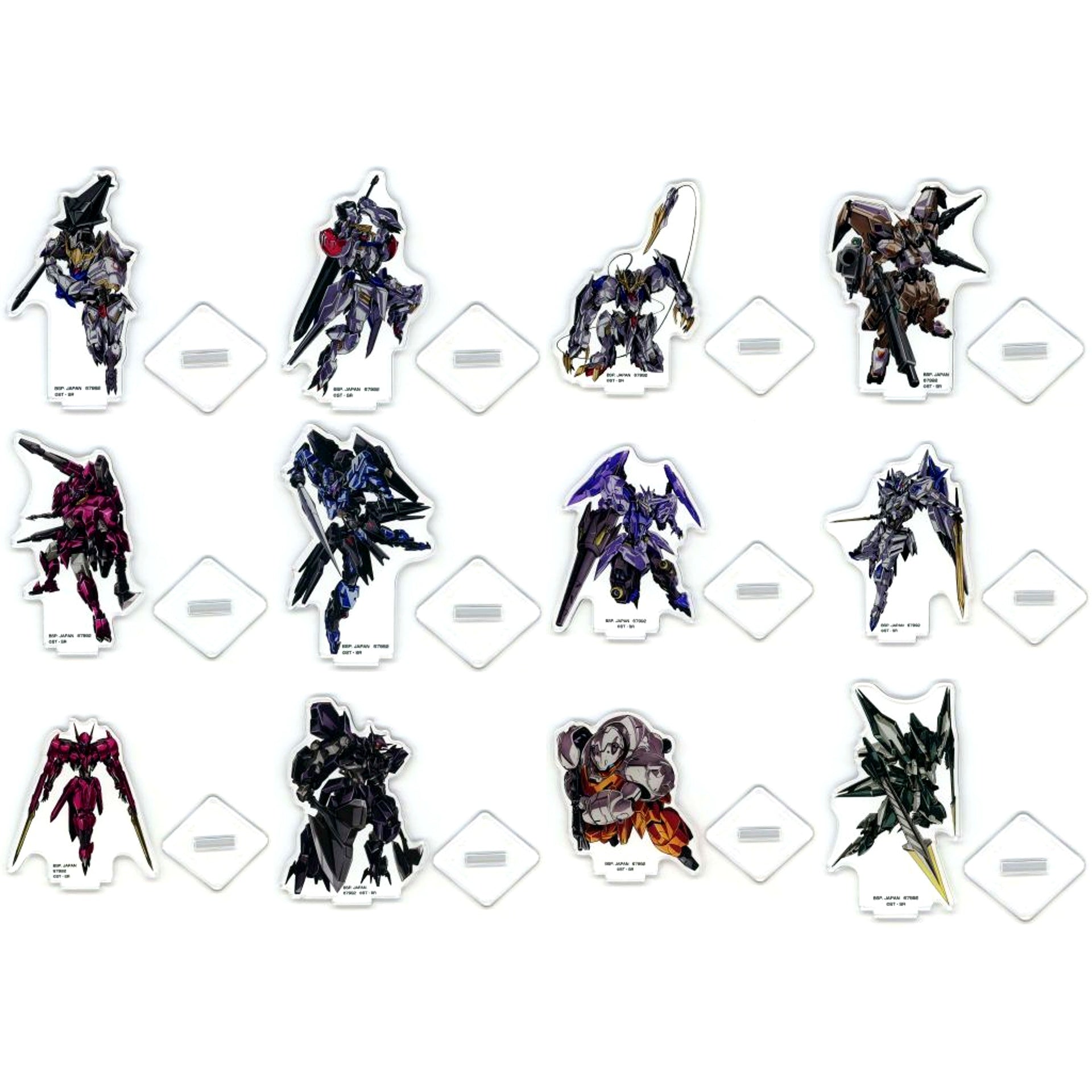 Set of 12 F Prize Acrylic Stand Ichiban Kuji Mobile Suit Gundam Iron Blooded Orphans [USED]