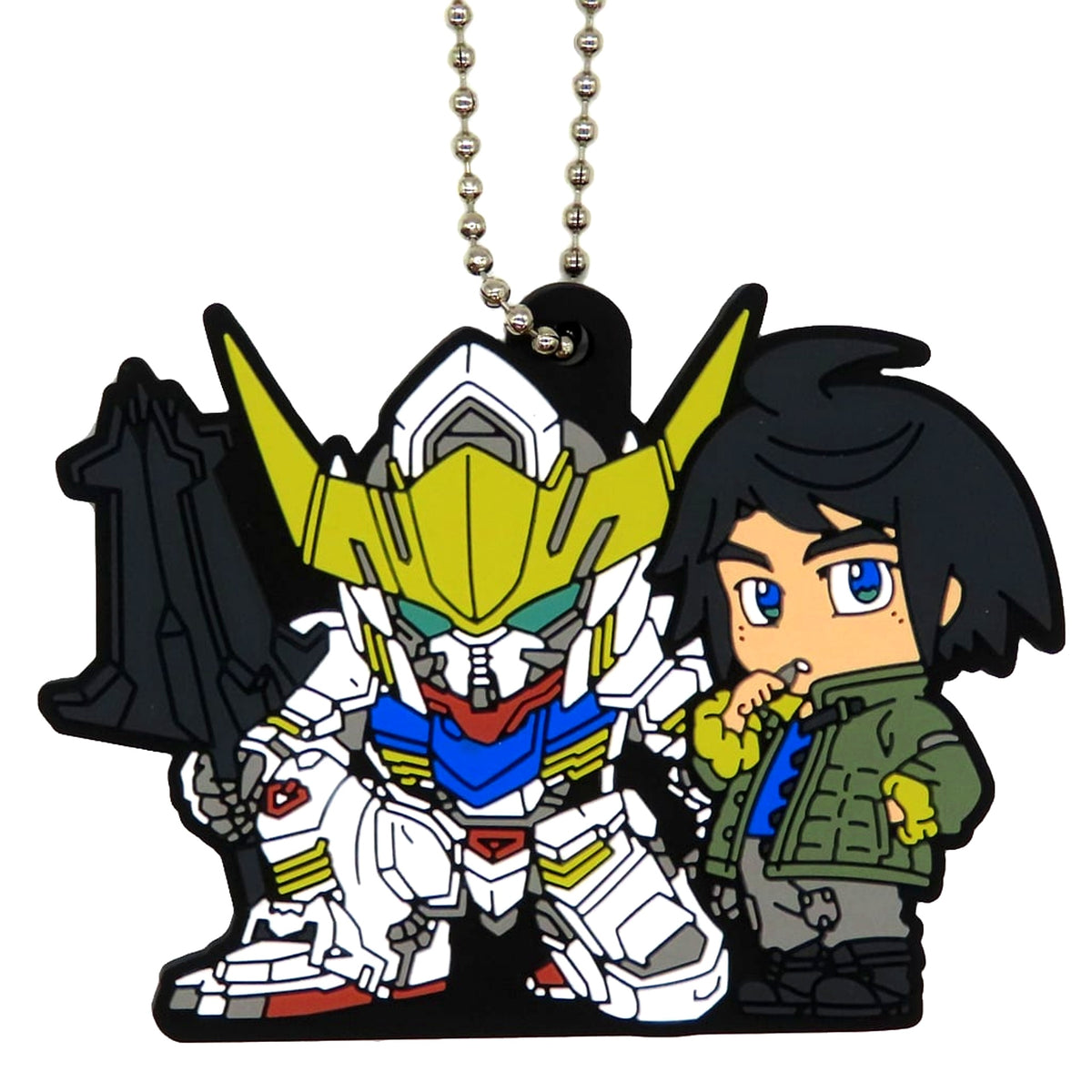 Mikazuki Augus & Gundam Barbatos Prize G Mobile Suit Gundam Iron-Blooded Orphans Ichiban Kuji Rubber Charm [USED]