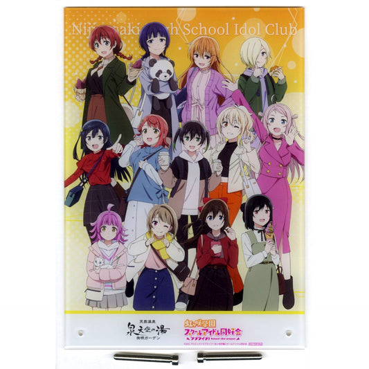 Group Acrylic Panel Izumi Tenku no Yu Ariake Garden x Love Live! Nijigasaki High School Idol Club Collab Drink Bonus + Villa Fontaine Grand Haneda Airport Nijigaku Collab Room Accommodation Bonus Vol. 1 [USED]