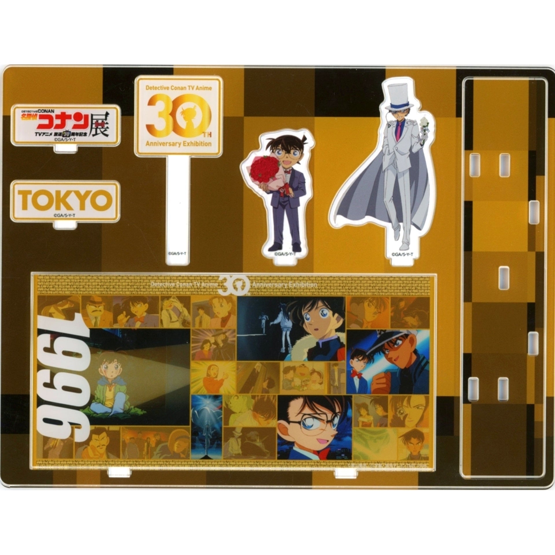Conan Edogawa & Kaito Kid Detective Conan Acrylic Diorama 30th Anniversary TV Anime Exhibition Tokyo Venue Limited [USED]
