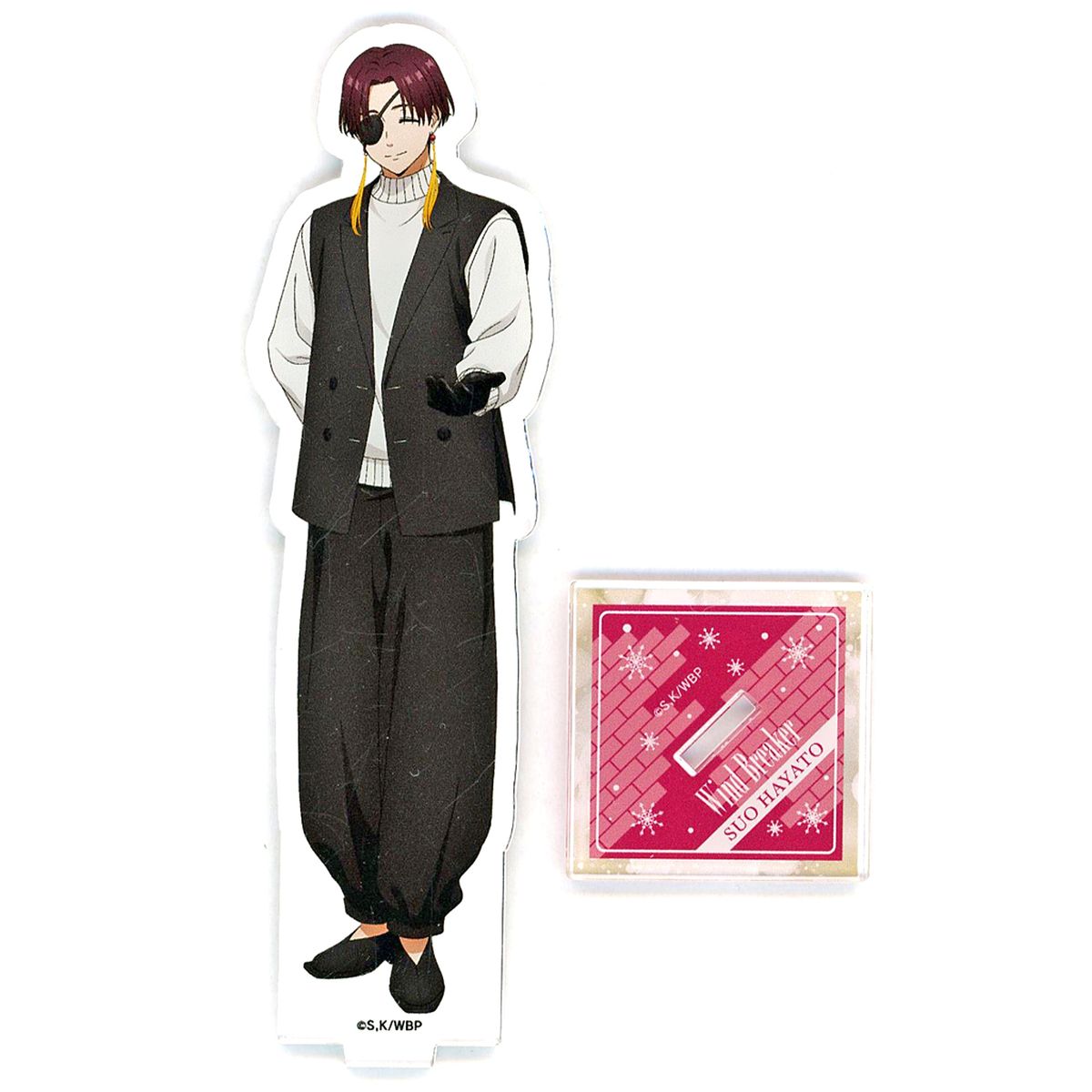 Hayato Suo Illustration Acrylic Stand Winter Costume Ver. Wind Breaker x Princess Cafe [USED]