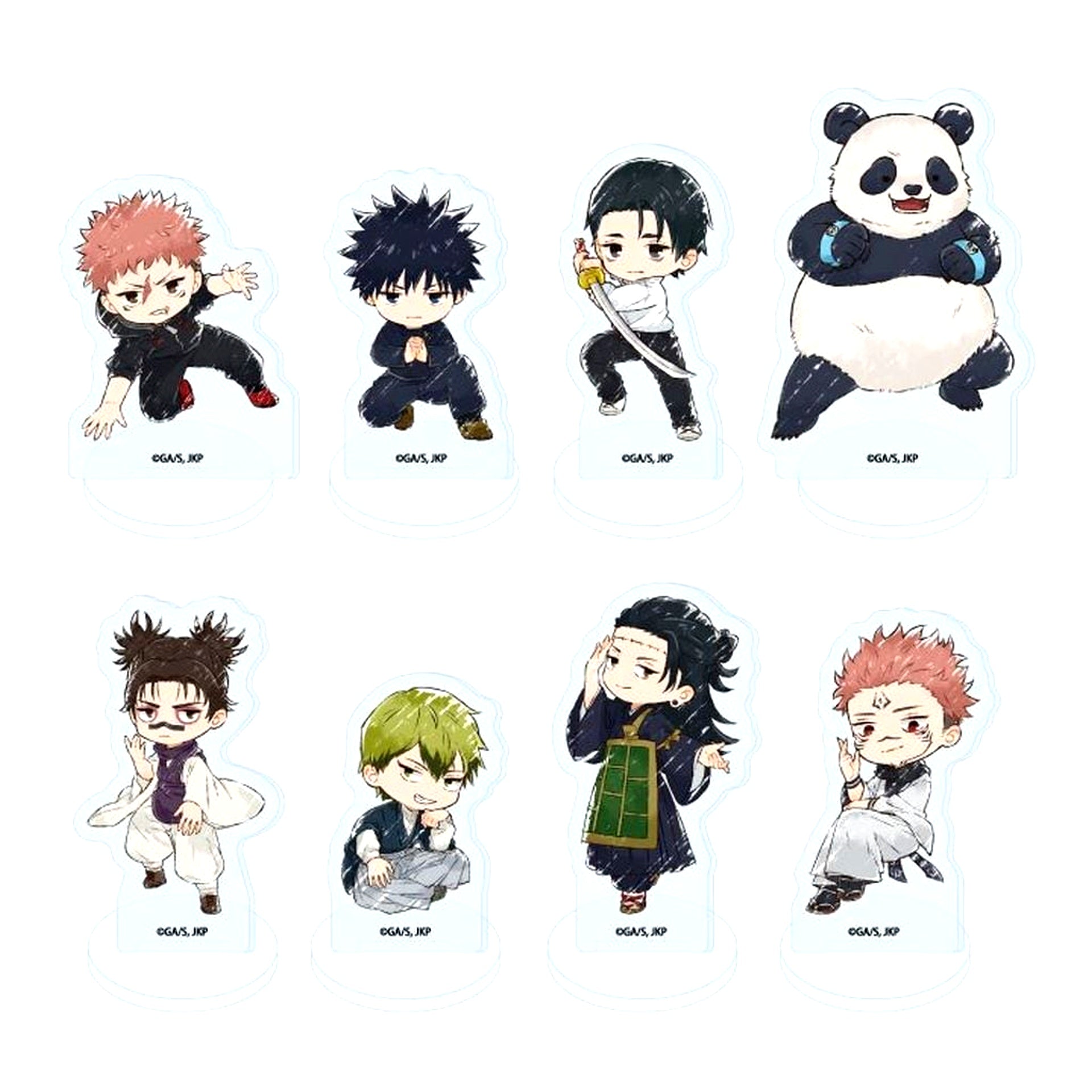 Set of 8 Acrylic Petit Stand Jujutsu Kaisen 02 GraffArt Illustration [USED]