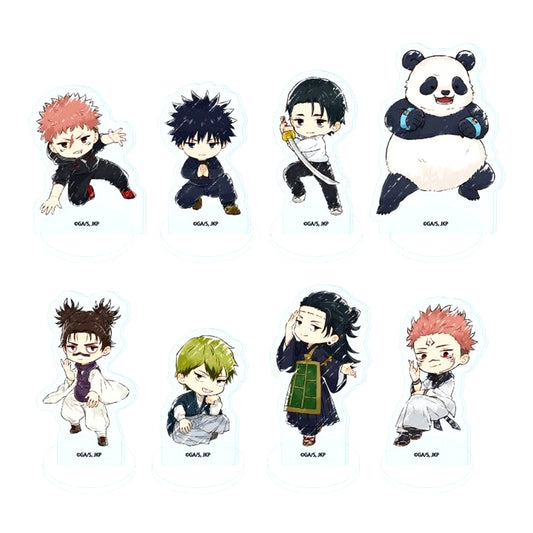 Set of 8 Acrylic Petit Stand Jujutsu Kaisen 02 GraffArt Illustration [USED]