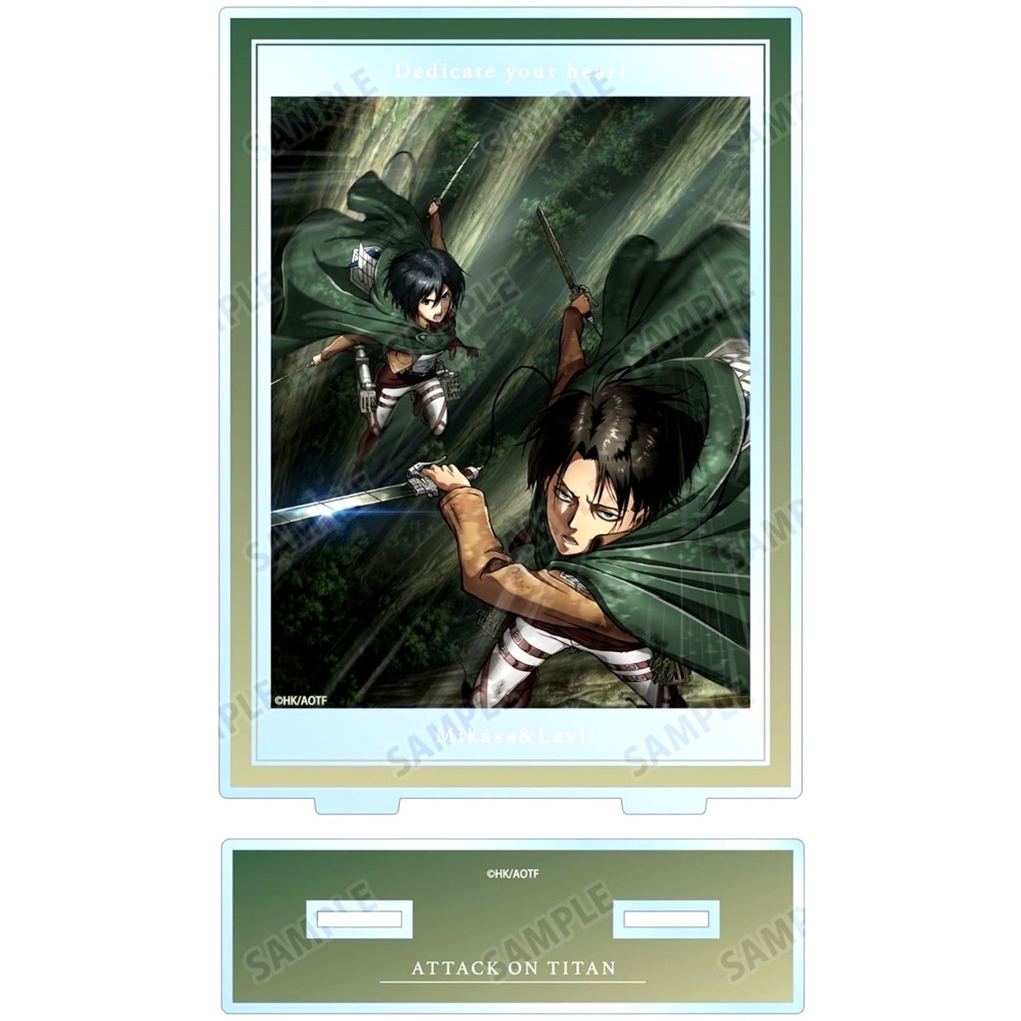Mikasa & Levi Attack on Titan Magazine Illustration BIG Acrylic Stand [USED]