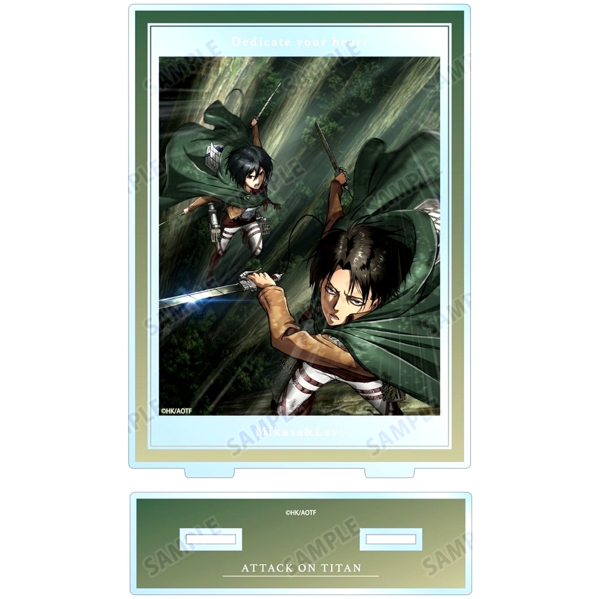 Mikasa & Levi Attack on Titan Magazine Illustration BIG Acrylic Stand [USED]
