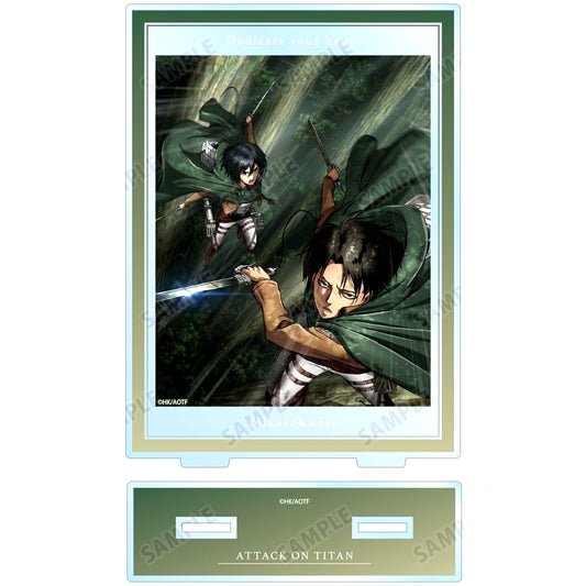 Mikasa & Levi Attack on Titan Magazine Illustration BIG Acrylic Stand [USED]