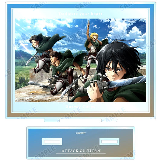 Group Attack on Titan Magazine Illustration Ver. A BIG Acrylic Stand [USED]