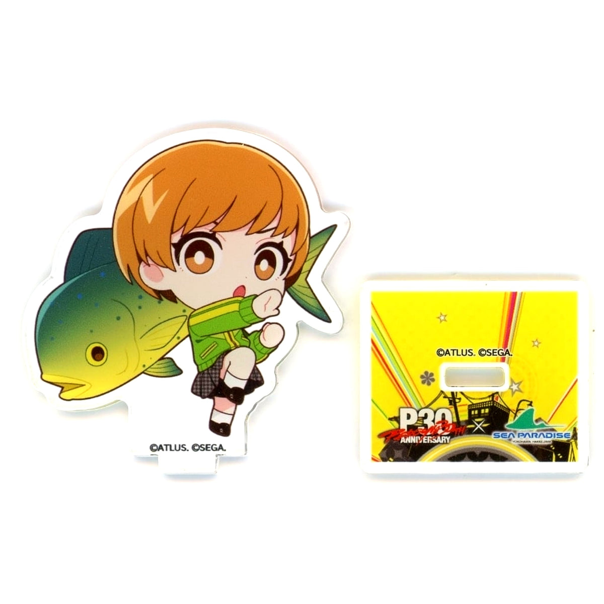 Chie Satonaka Trading Acrylic Mini Stand Persona 4 30th Anniversary x SEAPARADISE [USED]