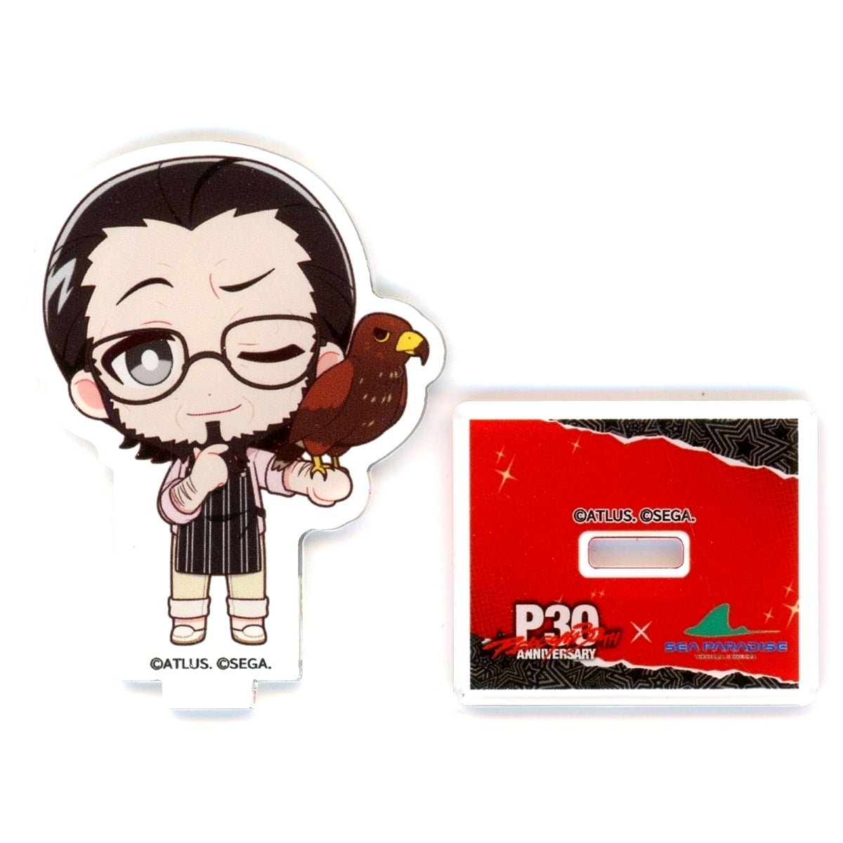 Sojiro Sakura Trading Acrylic Mini Stand Persona 5 30th Anniversary x SEAPARADISE [USED]