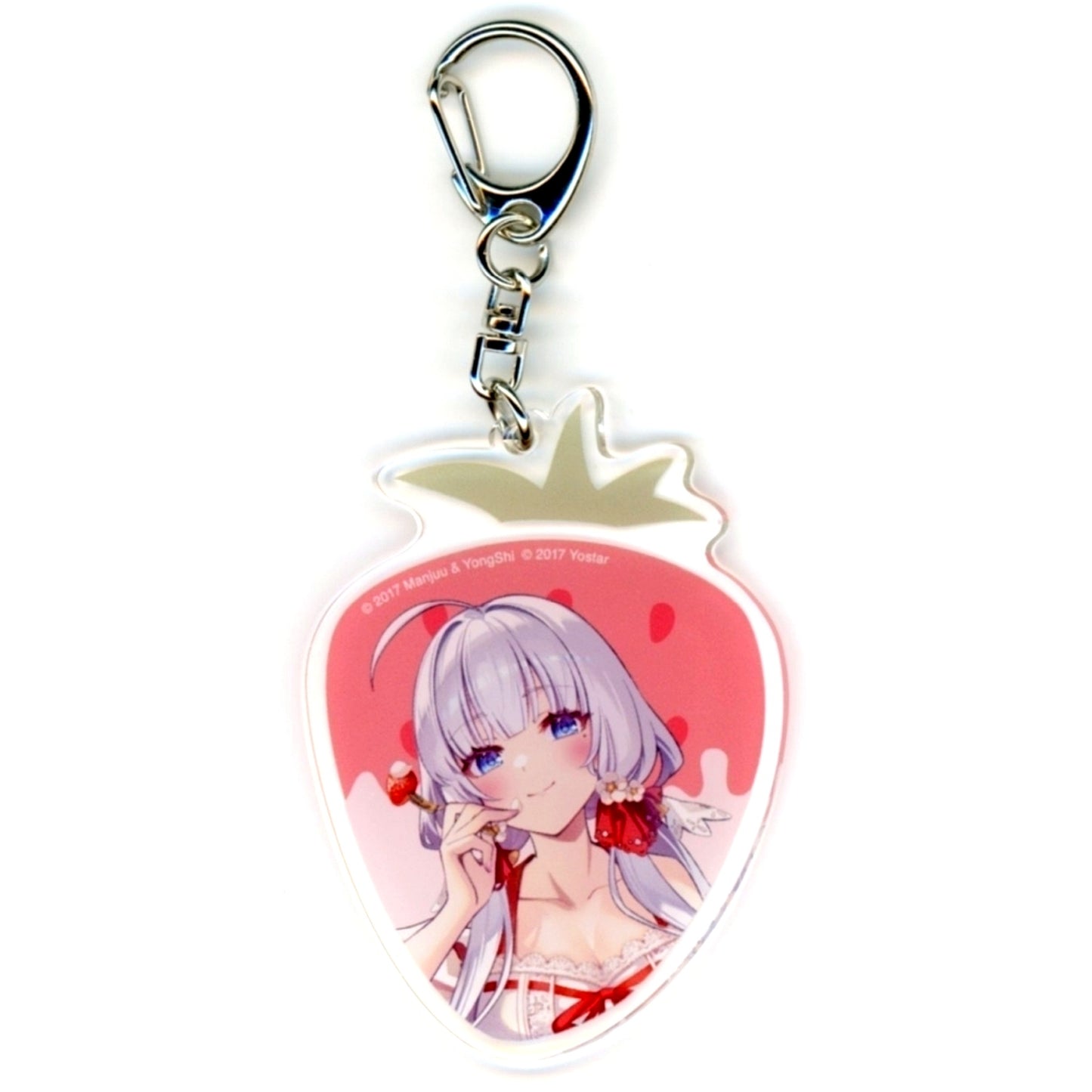Illustrious Strawberry Fair Theme Acrylic Keychain Azur Lane Yostar Official Shop JR Akihabara Station Store Goods [USED]