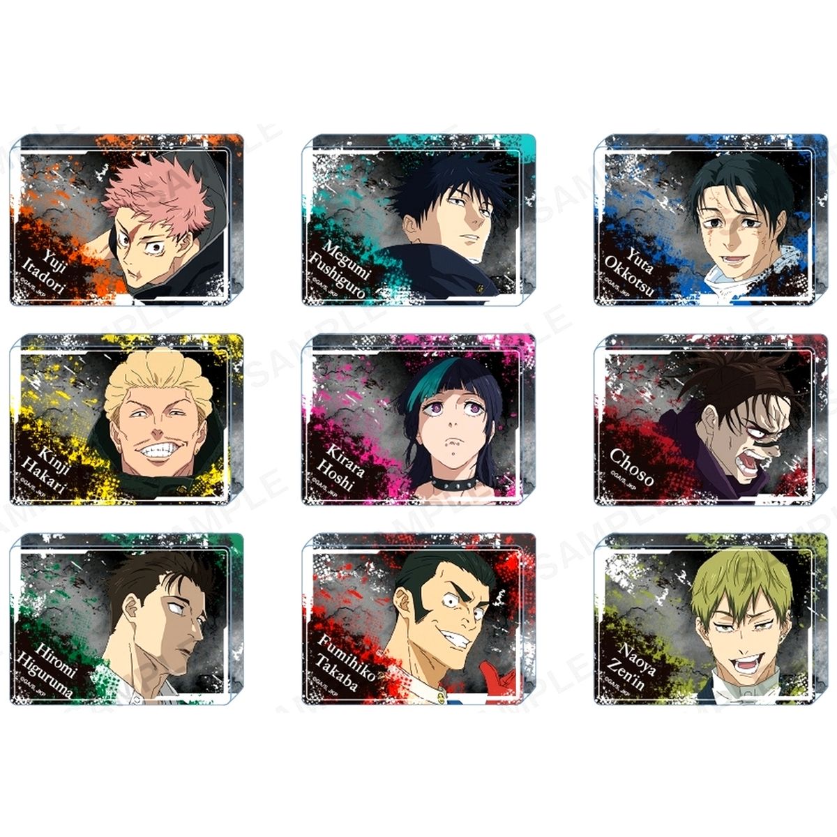 Set of 9 TV Anime Jujutsu Kaisen Trading Acrylic Block [USED]
