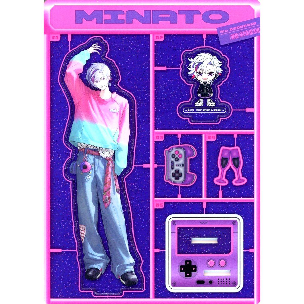 Fuwa Minato, Seme4 Glitter Acrylic Stand Virtual YouTuber Nijisanji VS Seme4 [USED]