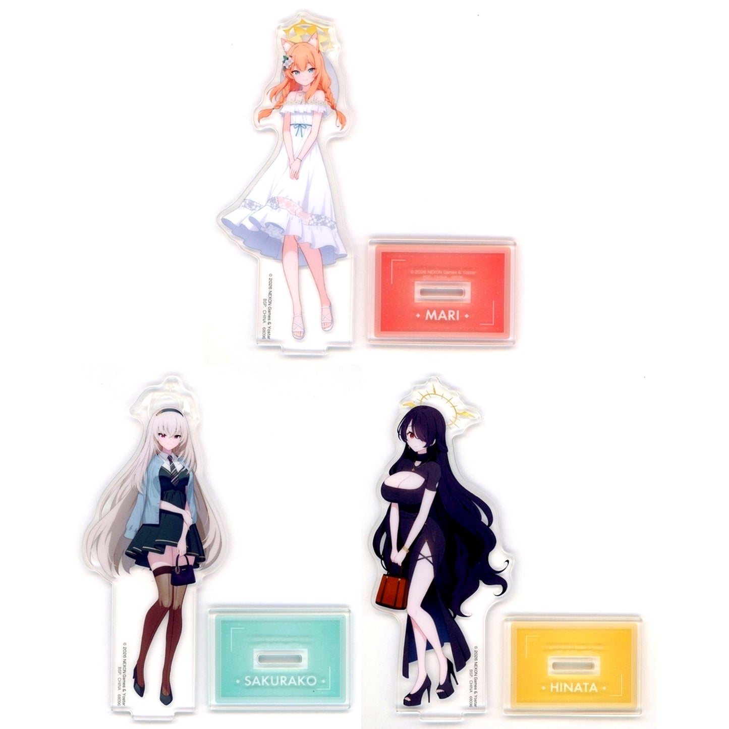 Set of 3 I Prize Acrylic Stand Sisterhood Ichiban Kuji Blue Archive Vol.3 [USED]