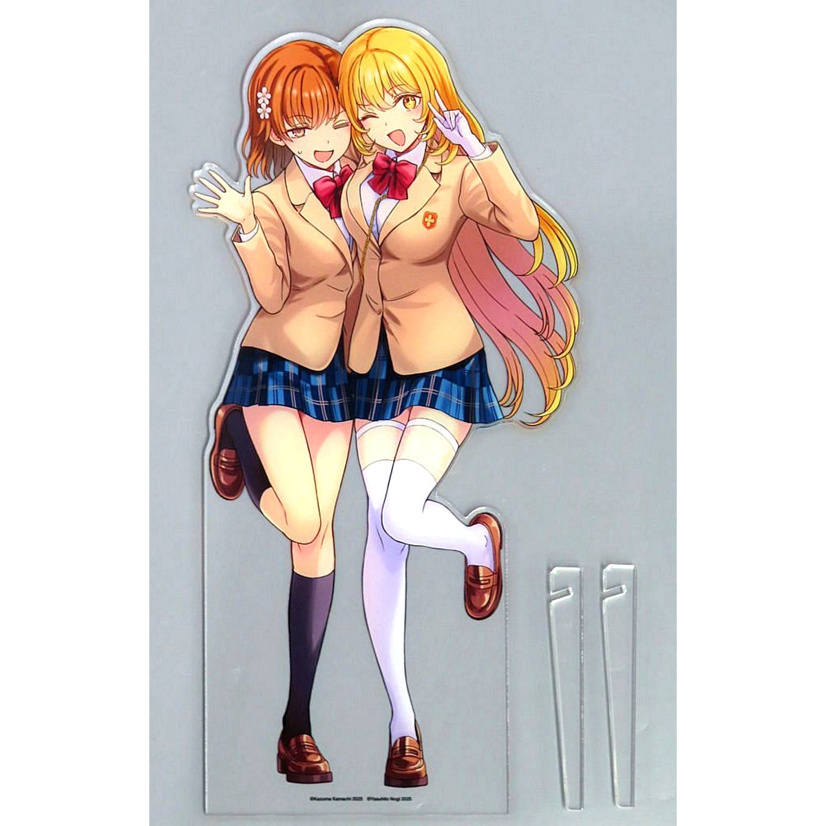 Misaki Shokuhou & Mikoto Misaka Comics A Certain Magical Index Spinoff A Certain Scientific Mental Out Single Item Illustration Big Acrylic Stand Animate Limited Set Bundle Bonus [USED]
