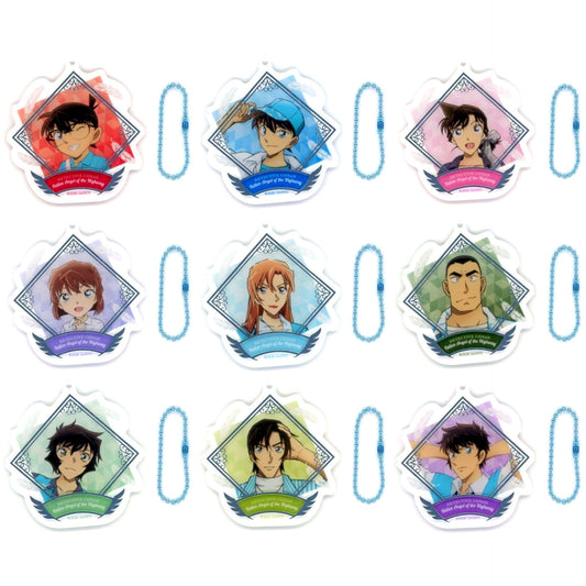 Set of 9 Detective Conan The Movie Highway's Fallen Angel Acrylic Keychain Collection Theater Goods [USED]