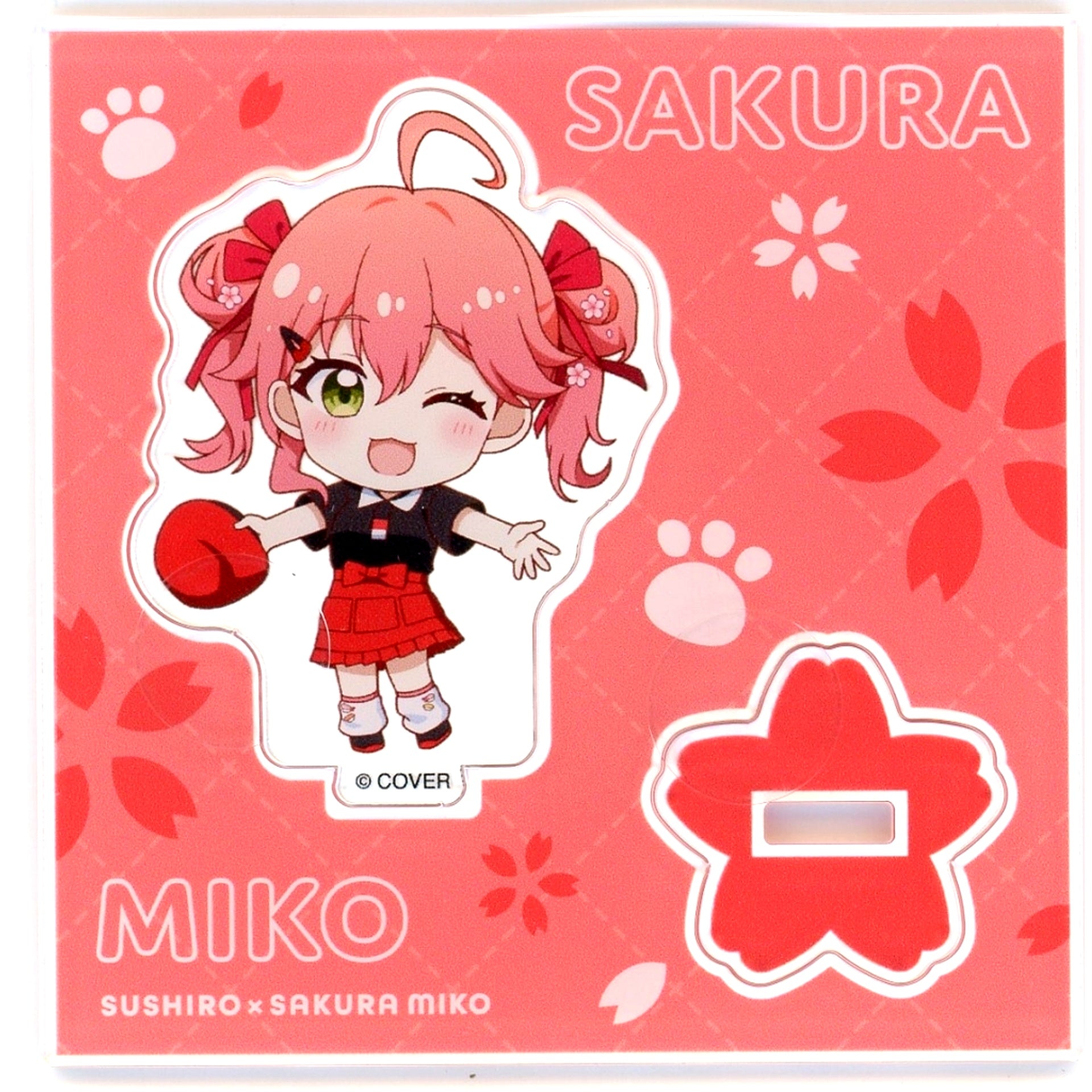 Sakura Miko Sushiro Uniform Design A SD Acrylic Stand Virtual YouTuber Hololive Sakura Miko x Sushiro Nyahhello Sushiro! EC Ltd [USED]