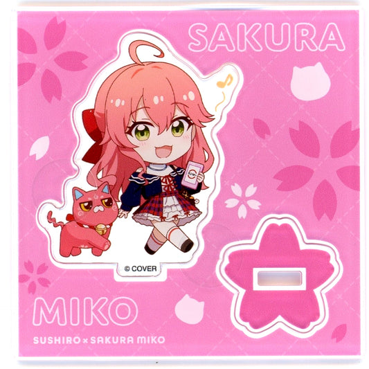 Sakura Miko Casual Clothes Design A SD Acrylic Stand Virtual YouTuber Hololive Sakura Miko x Sushiro Nyahhello Sushiro! EC Ltd [USED]