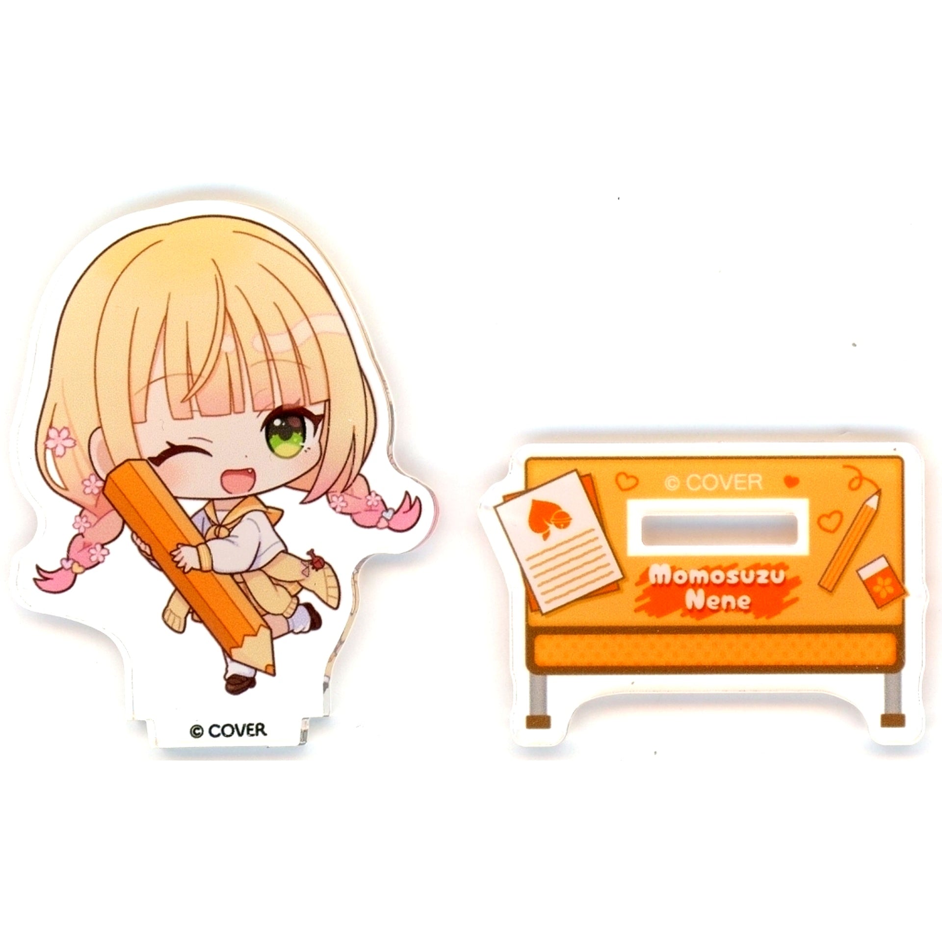 Momosuzu Nene Virtual YouTuber Hololive Production Haruiro Hololive Academy x SWEETS PARADISE Trading Acrylic Stand Mini Character Ver. [USED]
